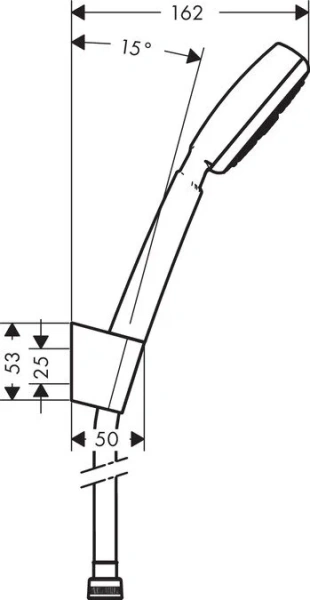 Душевой комплект Hansgrohe  Crometta 100 1 режим 26665400 (детальная фотография), душевые комплекты, наборы