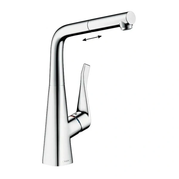 Смеситель для кухни Hansgrohe Metris хром 14821000 (детальная фотография)