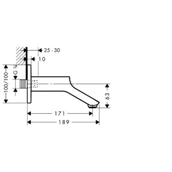Излив для ванны Axor Urquiola 11430000 (детальная фотография), для ванны
