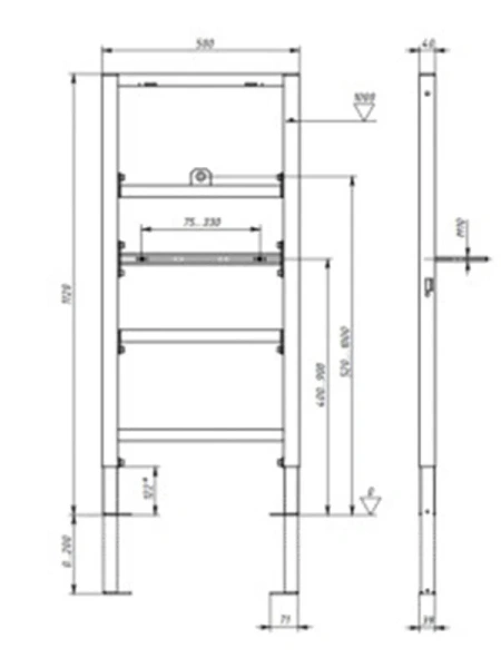 Инсталляция для писсуара Акватек INSU-0000001 (детальная фотография), для писсуара