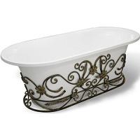 Кованая подставка для ванны Эстет Лион патина