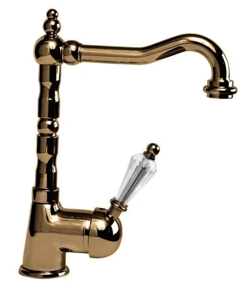 Смеситель для раковины Cezares Vintage бронза, ручка с кристаллом Swarovski VINTAGE-LSM2-02-Sw (детальная фотография)