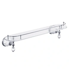 Полочка для ванной Migliore Olivia керамика с декором платина, хром