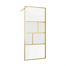 Душевая перегородка Vincea Walk-In 100 см профиль брашированное золото