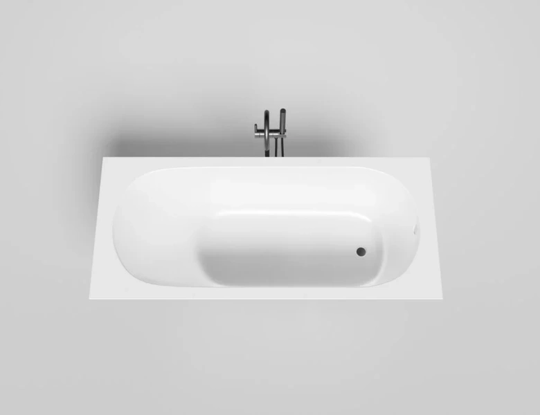 Ванна из искусственного камня Salini Ornella 170x75 см S-Sense белая матовая 102311M (детальная фотография)