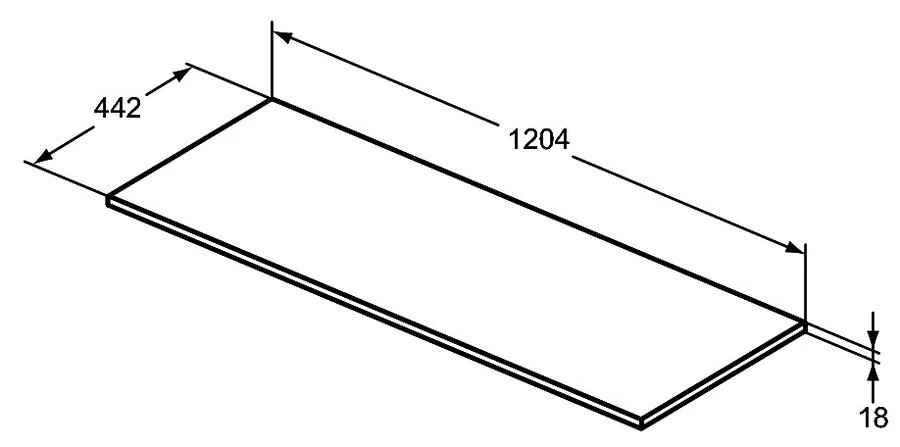 Столешница Ideal Standard Connect Air 120 см светло-коричневое дерево E0852UK (детальная фотография), нет в наличии