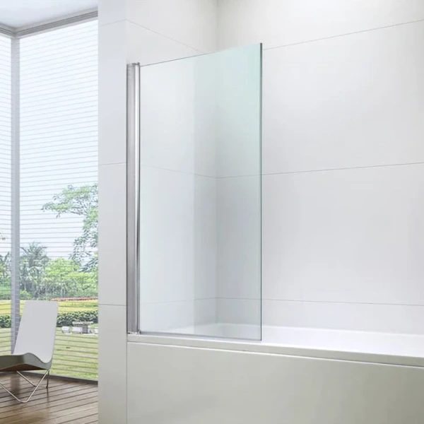 Шторка для ванны Berges River S 80х145 см прозрачное стекло, профиль хром 062102 (детальная фотография)