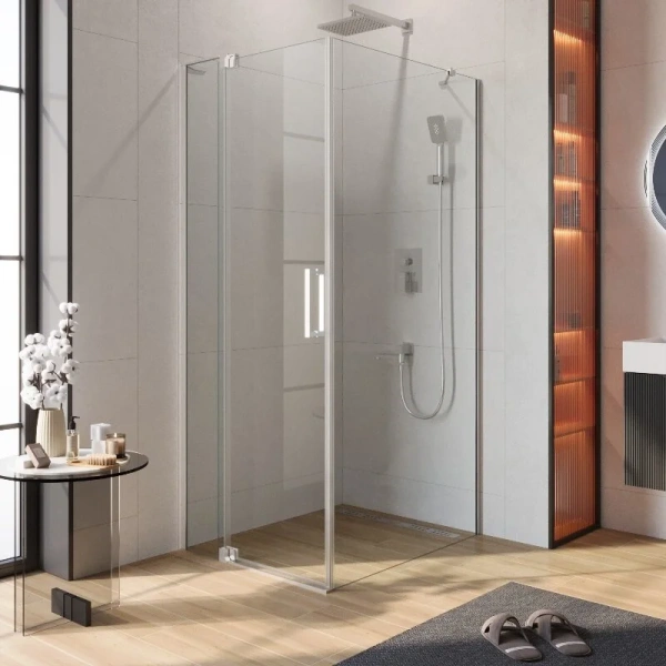 Душевой уголок Cezares Slider 80x100 см стекло тонированное профиль хром SLIDER-AH-1-100-70/80-C-Cr (детальная фотография)