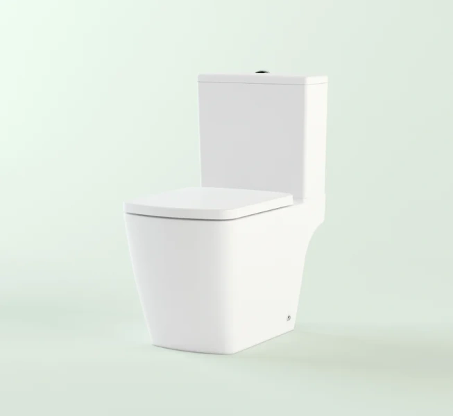 Унитаз компакт Lavinia Boho Aveo безободковый 330601CR (детальная фотография), с вертикальным выпуском в пол, с горизонтальным, прямым выпуском, с прямым выпуском