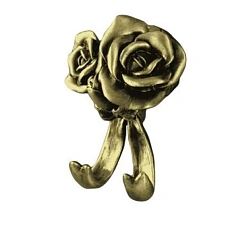 Крючок двойной для ванной, бронза, Art&Max Rose