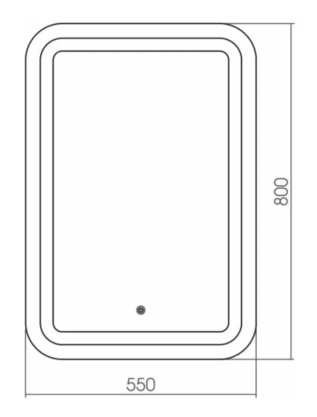 Зеркало с подсветкой Grossman Elegans 55 см прямоугольное 555800 (детальная фотография), в наличии
