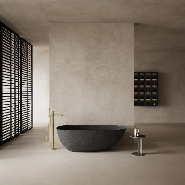 Ванна карбоновая Abber Karbon 170x80 см овальная AK9011-1.7 (детальная фотография), современныe, hi-tech, декорированныe