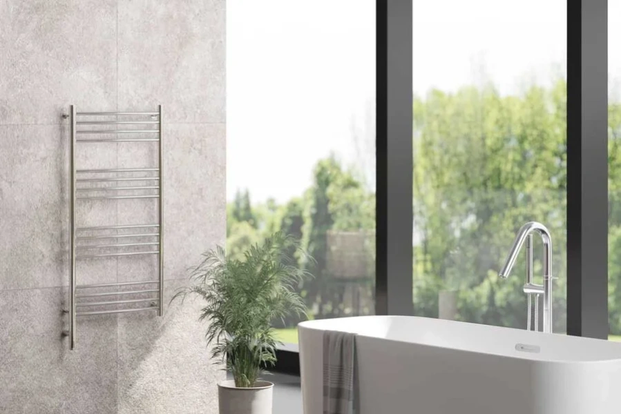 Полотенцесушитель электрический Сунержа Богема 3.0 50х100 см левый без покрытия 00-5804-1050 (детальная фотография), электрические с наружной вилкой, электрические скрытого подключения, левое подключение