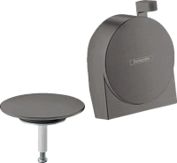 Внешняя часть излива на ванну с набором для слива и перелива Hansgrohe Exafill S шлифованный черный хром