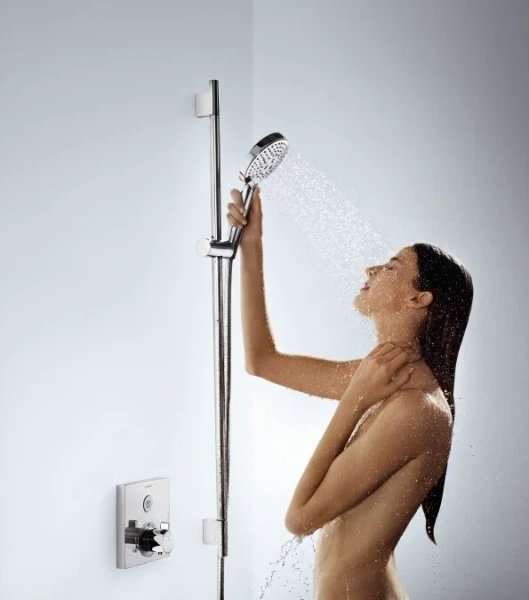 Смеситель для душа Hansgrohe ShowerSelect 15762000 термостатический (детальная фотография), современные, hi-tech