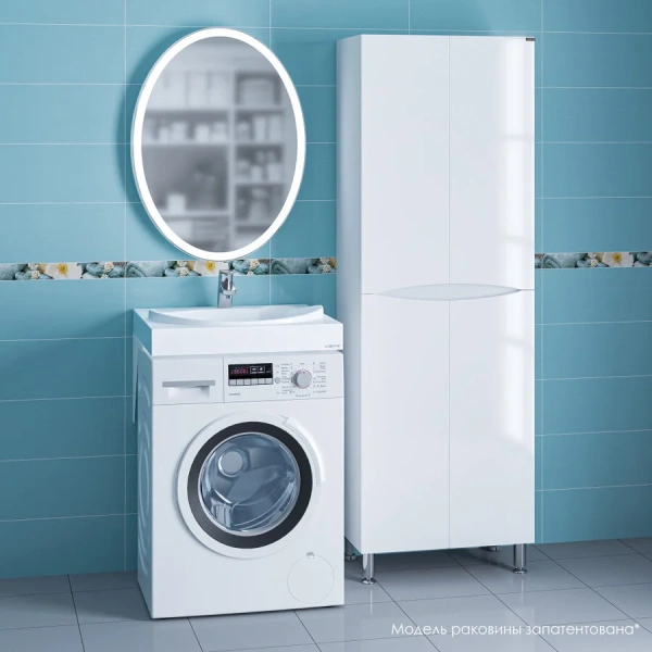 Раковина над стиральной машиной СанТа Сатурн 60 см с кронштейнами 900126 (детальная фотография), 60 см