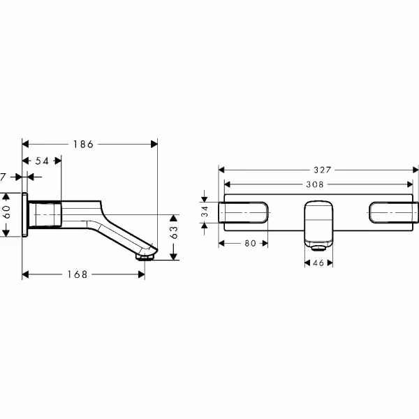 Смеситель для раковины Axor Urquiola 11042000 (детальная фотография), для раковины