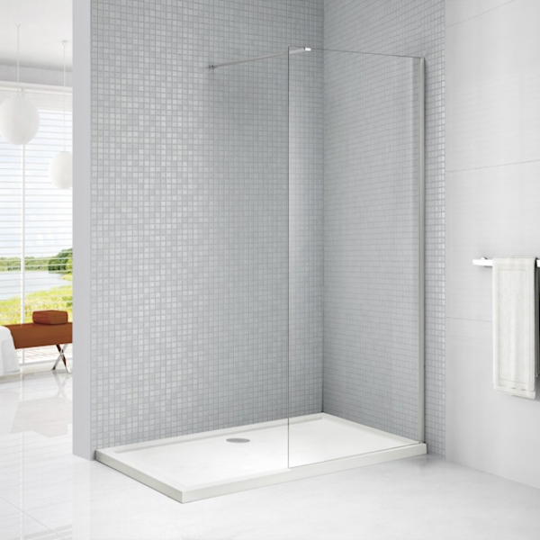 Душевая перегородка Cezares Liberta 100 см стекло прозрачное, профиль хром LIBERTA-L-1-100-C-Cr (детальная фотография), современные, hi-tech