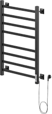 Полотенцесушитель электрический Ника Step 80/40 см черный матовый правый