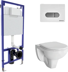 Унитаз с инсталляцией BERGES Gamma с крышкой-сиденьем