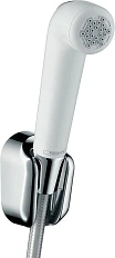 Гигиенический душ с держателем и шлангом Hansgrohe белый/хром