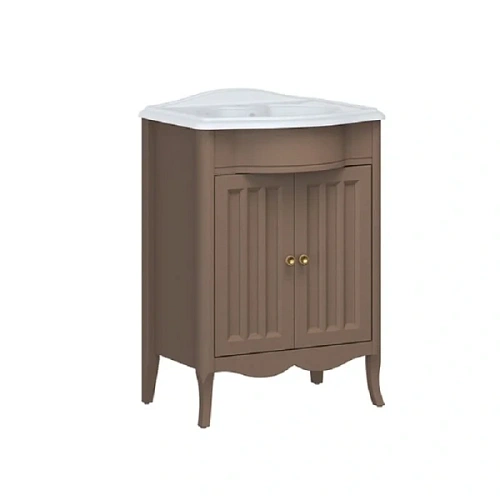 Тумба под раковину напольная Caprigo Marsel 60 см шоколад - фото 1