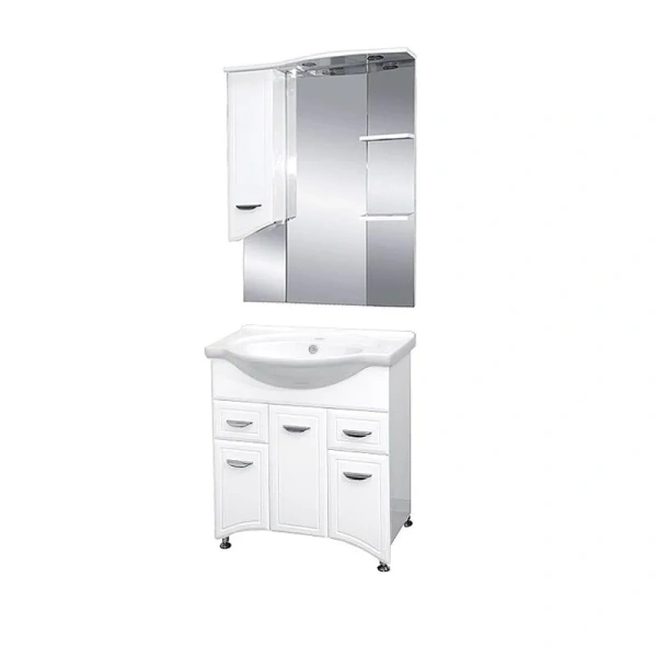 Тумба с раковиной напольная Misty Дрея 75 см (детальная фотография), в наличии, нет в наличии