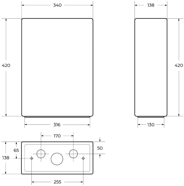 Бачок для унитаза Cezares Lux белый CZR-158-T (детальная фотография) index_1