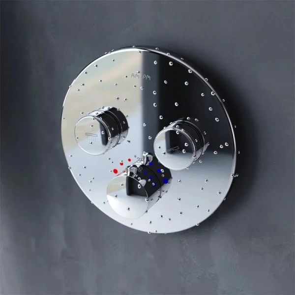 Смеситель для душа AM.PM Inspire V2.0 для 2 потребителей, с термостатом F50A85700 (детальная фотография), скрытого монтажа, встраиваемые в стену