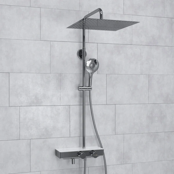 Душевая стойка WasserKRAFT Aller хром A113.119.101.CH Thermo (детальная фотография), хром