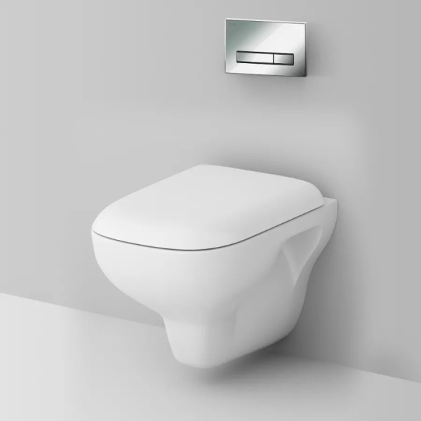 Унитаз с инсталляцией Am.Pm Like IS302 безободковый с сиденьем микролифт и клавишей (детальная фотография) index_1