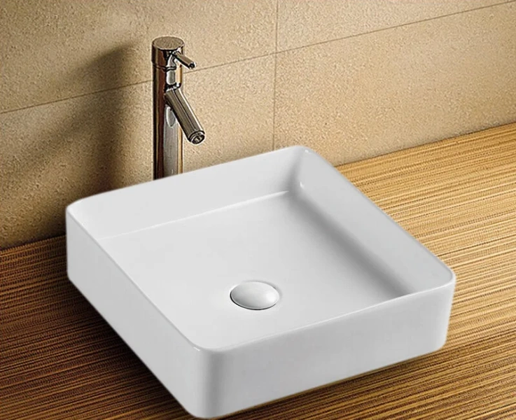 Раковина Azario 40 см накладная AZ-2179 (детальная фотография), белые