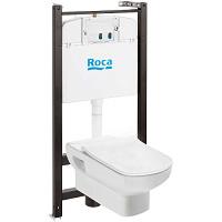 Унитаз с инсталляцией Roca Dama Senso с сиденьем микролифт