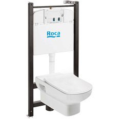 Унитаз с инсталляцией Roca Dama Senso с сиденьем микролифт