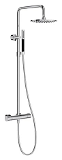 Душевая стойка Jacob Delafon Toobi термостатическая