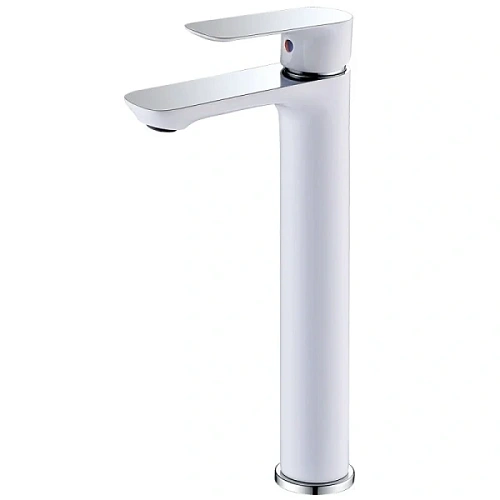 Смеситель для раковины Abber Weiss Insel белый-хром - фото 2