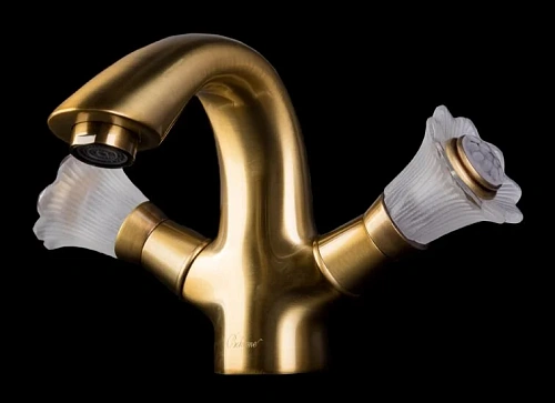 Смеситель для раковины Boheme Camelia бронза - фото 2