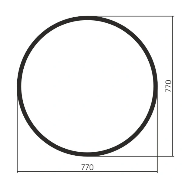Зеркало Abber Mond 77 см круглое AG6201B (детальная фотография), в наличии