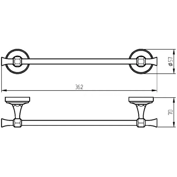 Полотенцедержатель Migliore Fortuna хром 27661 (детальная фотография), классические, ретро, декорированные