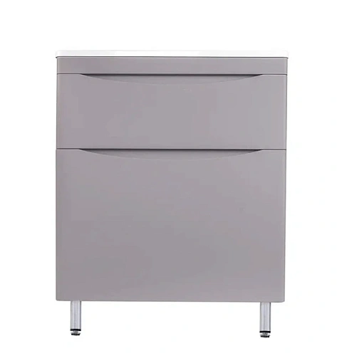 Тумба под раковину напольная Style Line Бергамо 70 см серая - фото 2