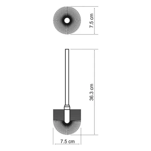 Ершик WasserKRAFT хром/черный K-026 (детальная фотография), современные, hi-tech