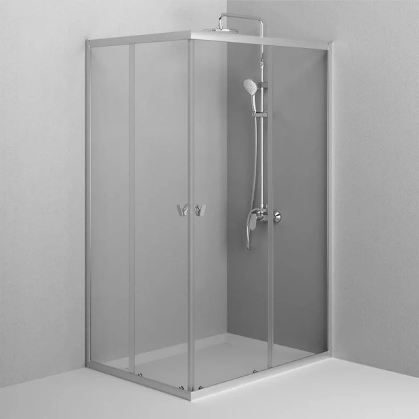 Душевой уголок Am.Pm Sunny 120x90 см хром матовый W87G-403-12090-MT (детальная фотография), недорогие, стеклянные, угловые, без поддона