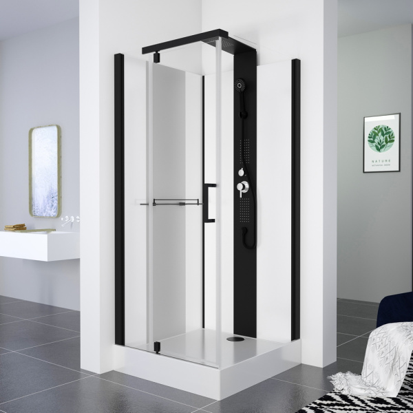 Душевая кабина Black&White Galaxy G8702 90x90 см с гидромассажем 8702900 (детальная фотография), квадратные