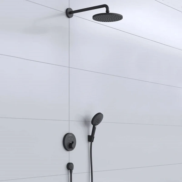 Душевой комплект Hansgrohe Raindance черный матовый 27959670 (детальная фотография), черные