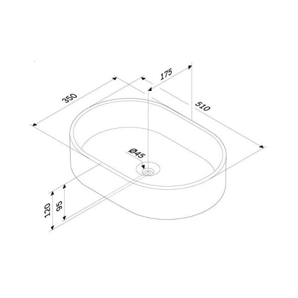 Раковина Am.Pm Func 50 см накладная M8FWCC20500WG (детальная фотография), современные, hi-tech
