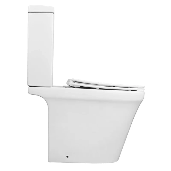 Унитаз компакт Azario Candy безободковый AZ-1503B (детальная фотография), белые