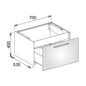 Тумба под раковину, цвет кашемир матовый, Keuco Royal 60 32141 450000 (детальная фотография), по запросу