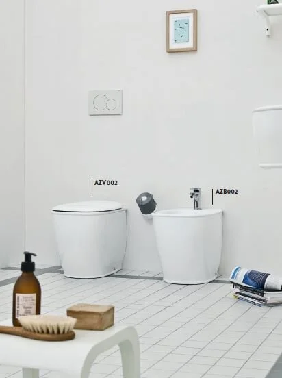 Биде напольное Artceram Azuley белое AZB002 01 00 (детальная фотография), напольные, приставные