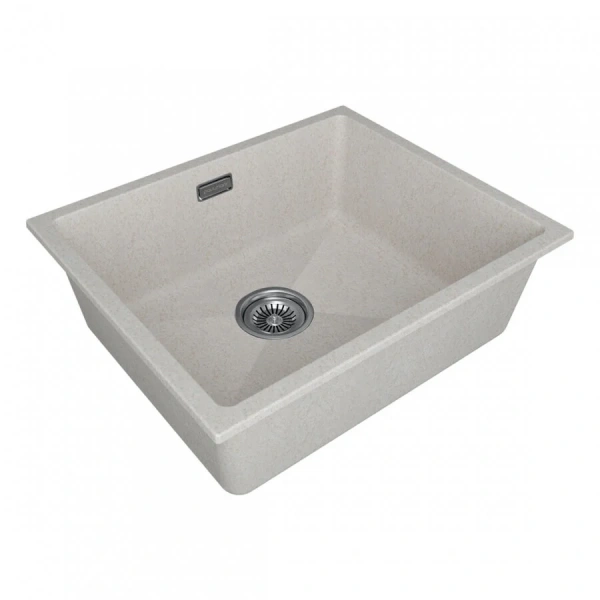 Мойка для кухни Paulmark Lumi 55 см бежевый LU55-BE (детальная фотография), из искусственного гранита