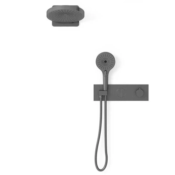 Душевой комплект Vincea вороненая сталь VSFW-422TI1GM (детальная фотография)